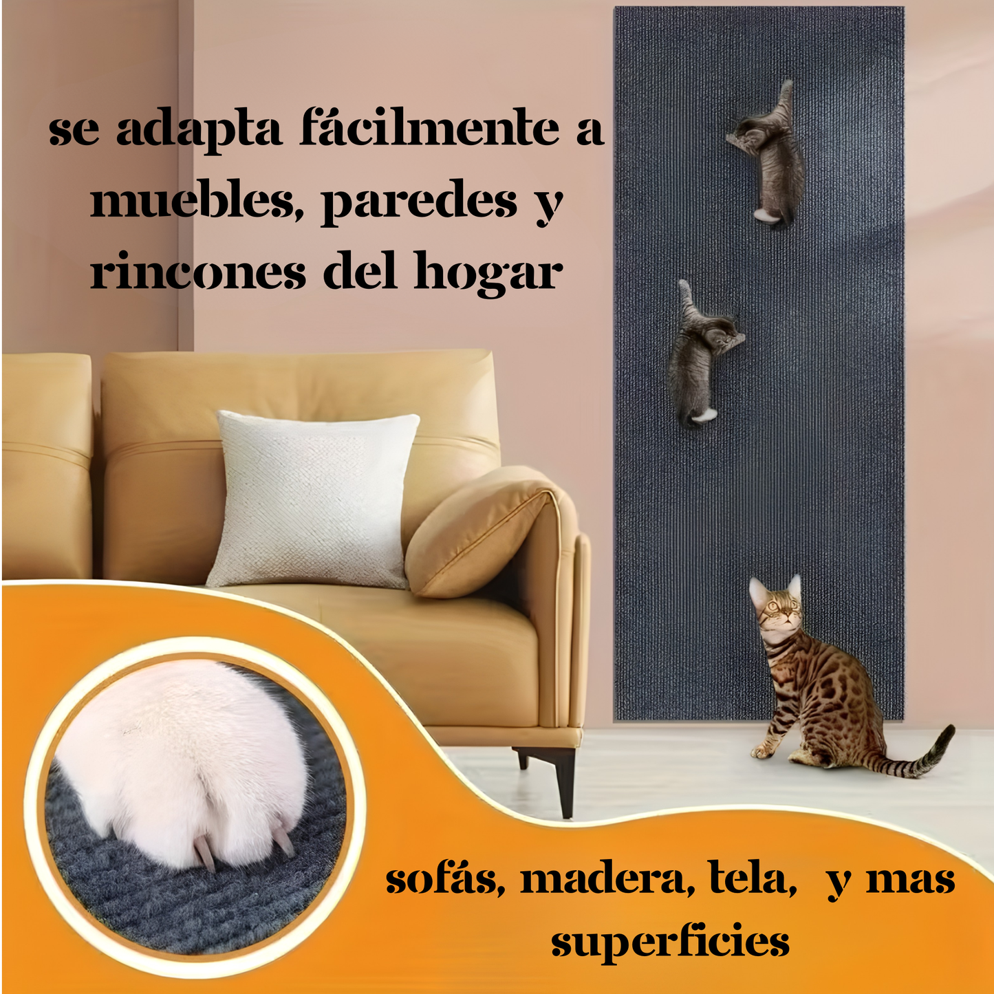 Alfombra Protectora Rascadora para Gatos